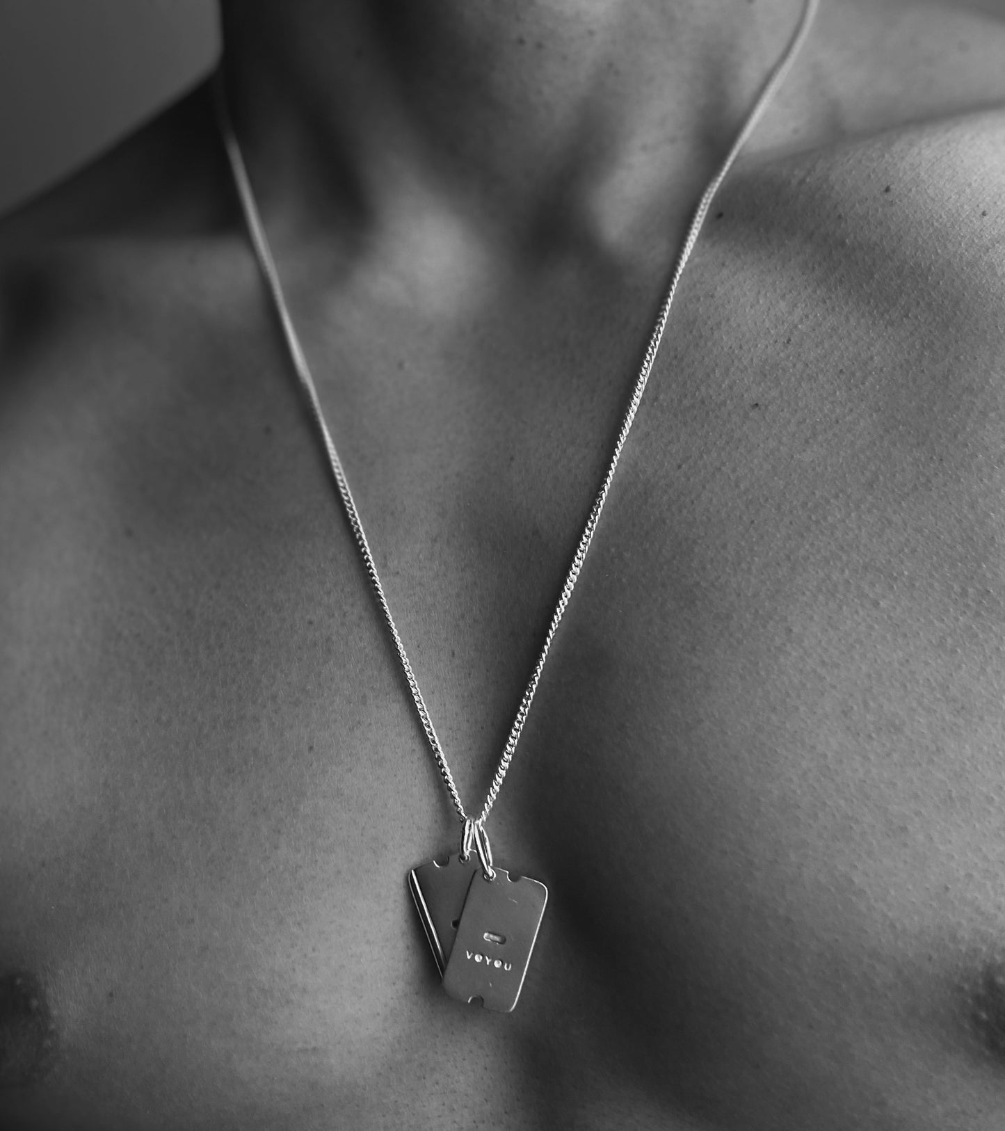Razorblade DOG TAG Necklace (SMALL)