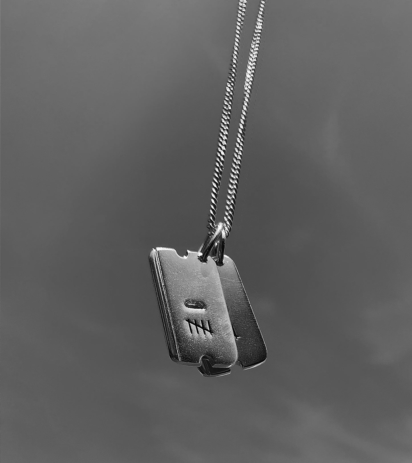 Razorblade DOG TAG Necklace (SMALL)